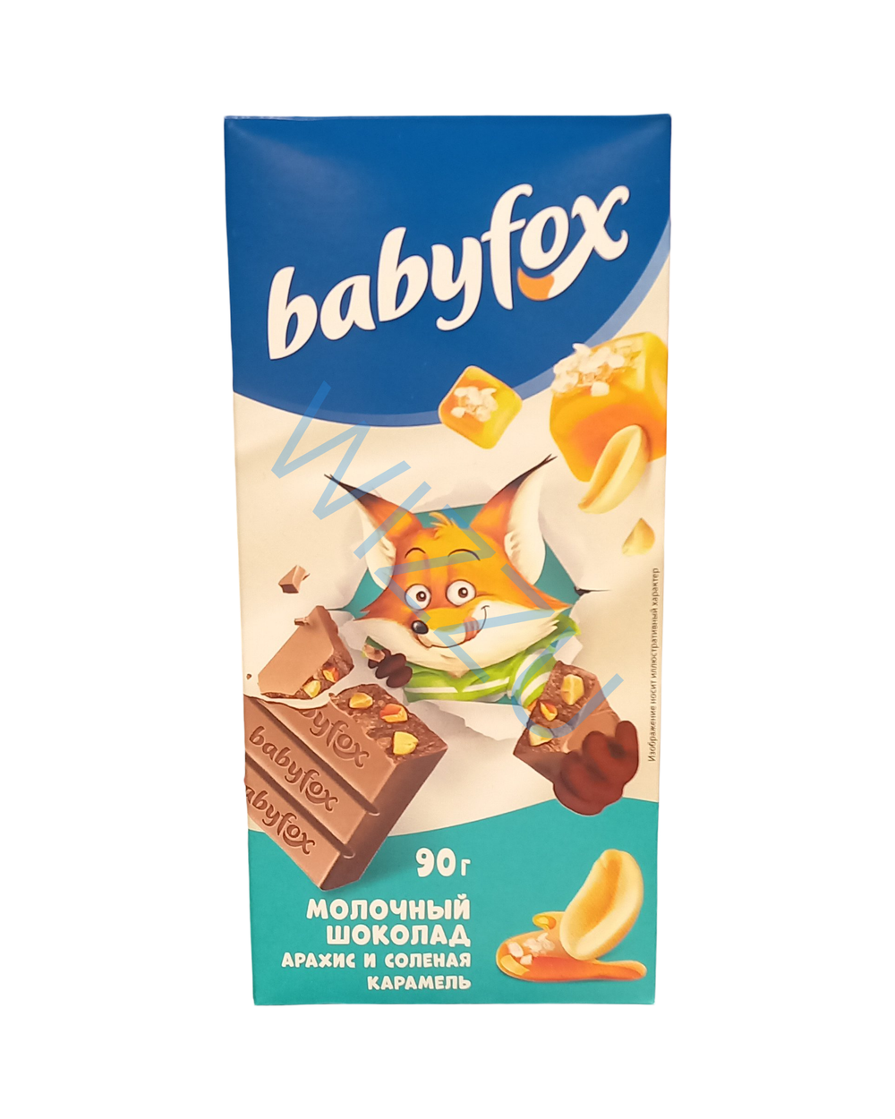 Шоколад Бэбифокс молочный арахис и карамель 90г