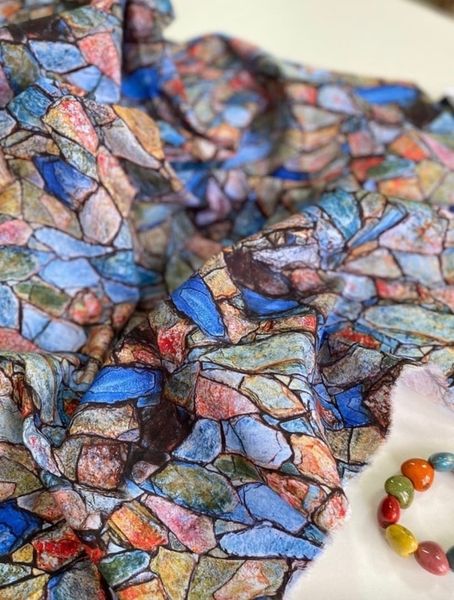 ЦВЕТНАЯ СЛЮДА - 100% хлопок, отрез 50 см, Handmade Fabrics 2