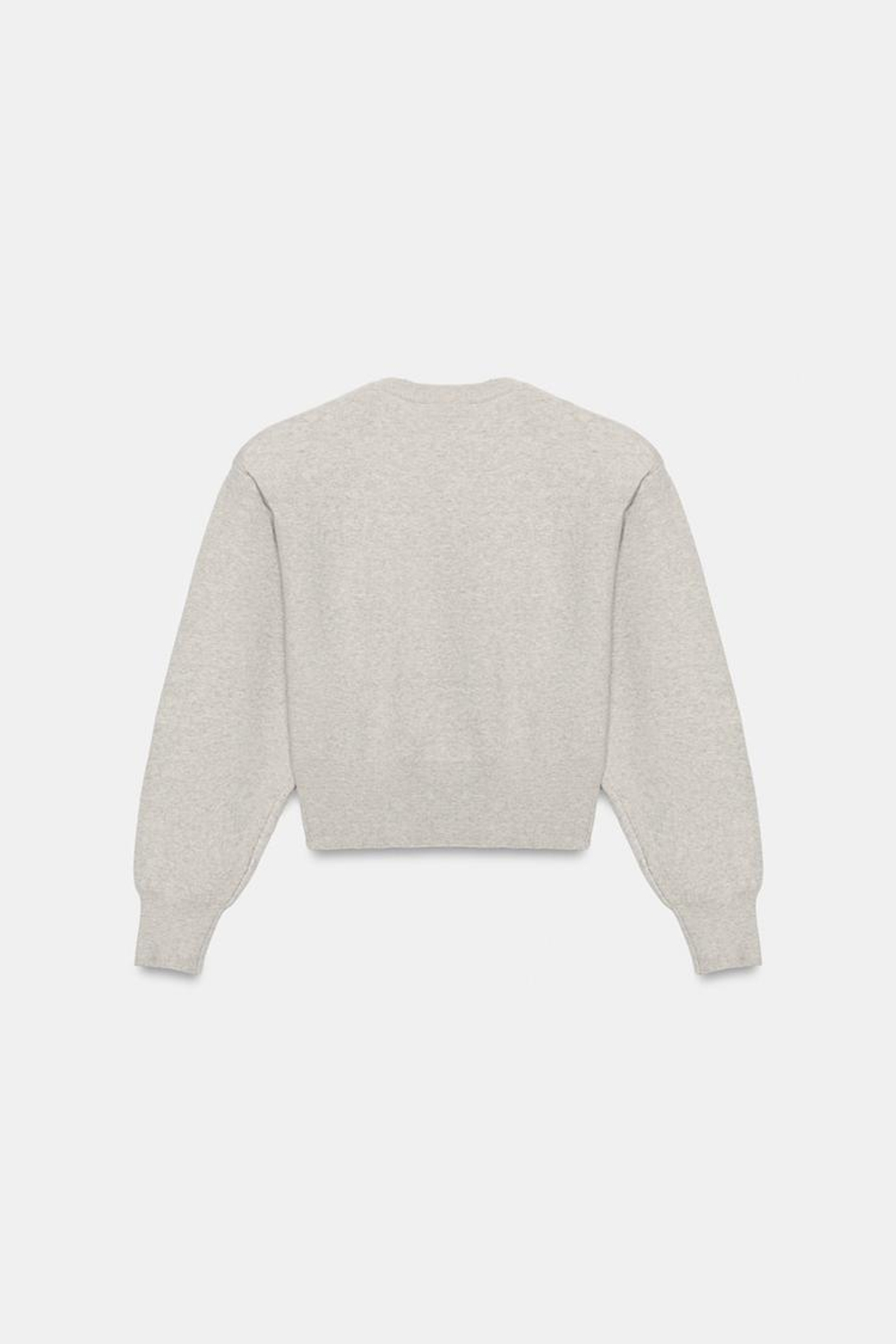 ZARA СВИТЕР С ПОДПЛЕЧНИКАМИ, СЕРЫЙ