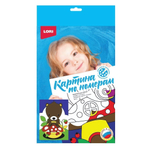 Картина по номерам 20*30см "Мишка с грибами" (Lori)