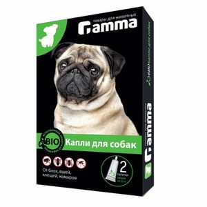 БИОКАПЛИ Gamma для собак от внешних паразитов, 2 пипетки по 1мл