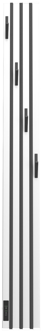 Полотенцесушитель электрический Point Пиано PN19722WB 150x1200 диммер слева, белый/черный
