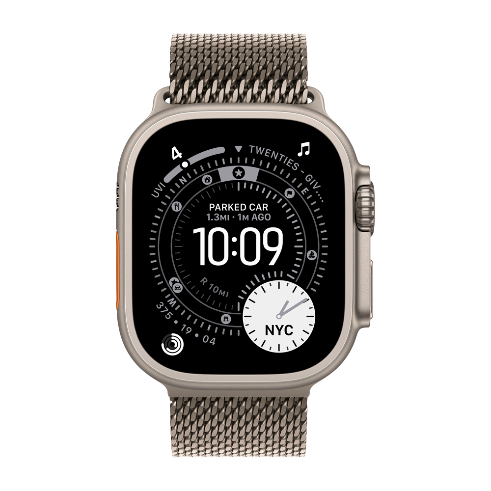 Умные часы Apple Watch Ultra 3 (2025) GPS + Cellular, 49mm, Natural Titanium Case with Natural Titanium Milanese Loop, M