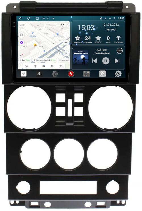 Магнитола для Jeep Wrangler 3 2006-2010 (4 двери) - RedPower 414 Android 10, Быстрая, QLED+2K, CarPlay, SIM-слот
