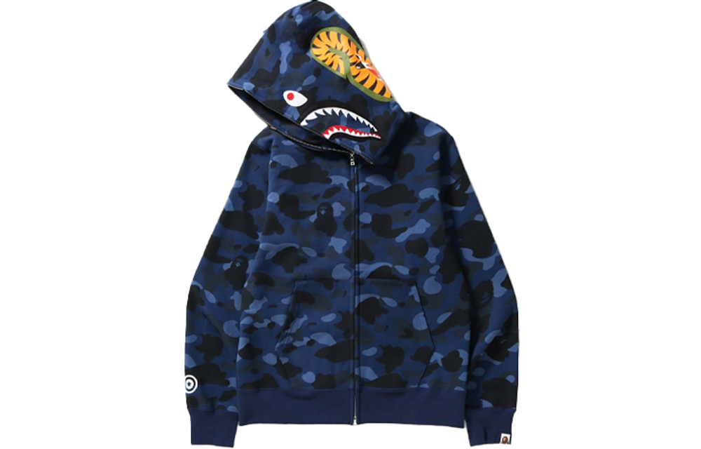 A Bathing Ape Color Camo Shark Full Zip Худи синий