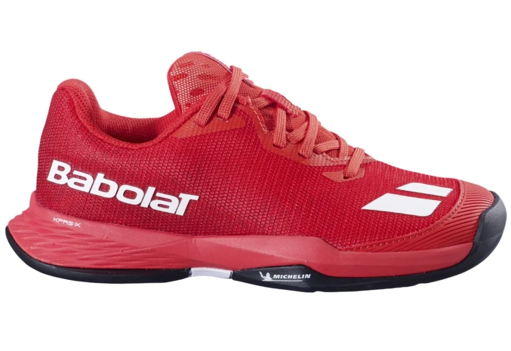 Детские теннисные кроссовки Babolat Jet Mach 3 Junior All Court - cherry tomato/white