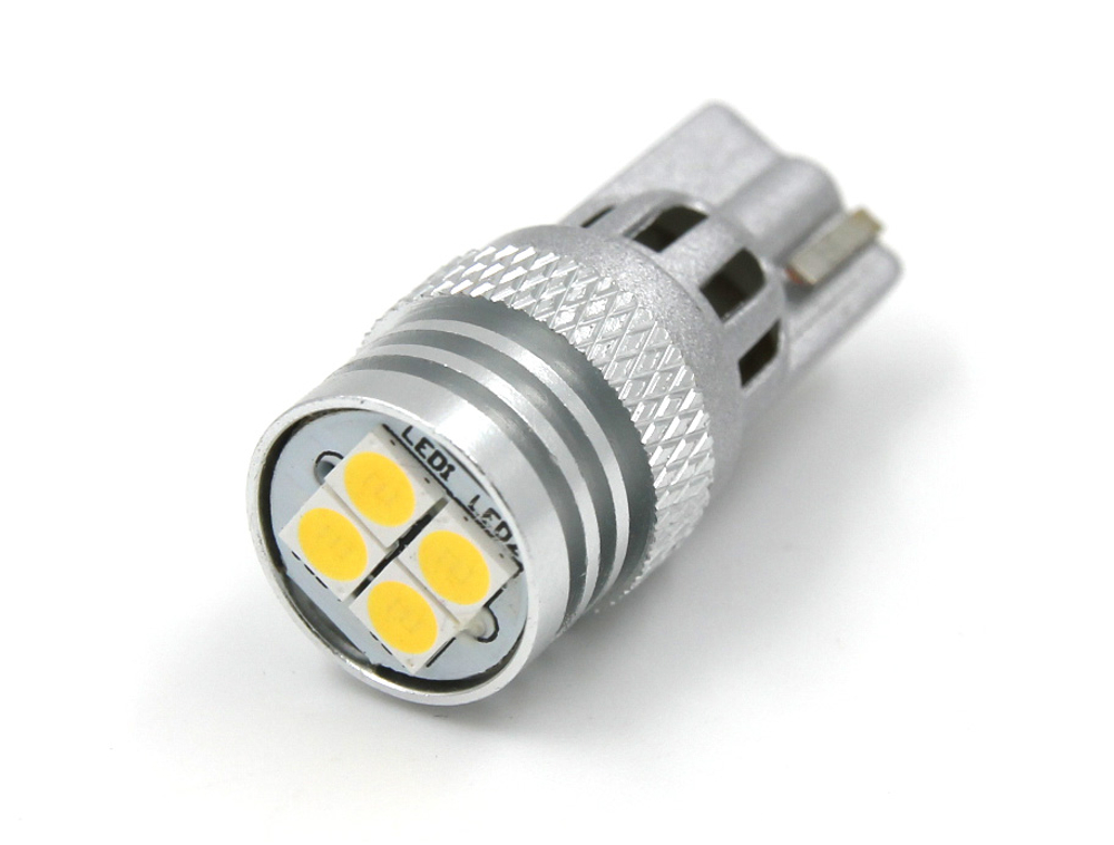 Светодиодная лампа W5W T10(1U4)-3030-4SMD (белый), 1шт