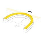 Лента герметичная MOONLIGHT-SIDE-A140-12x17mm 24V Green (8 W/m, IP67, 5m, wire x2) (Arlight, Вывод боковой, 3 года)