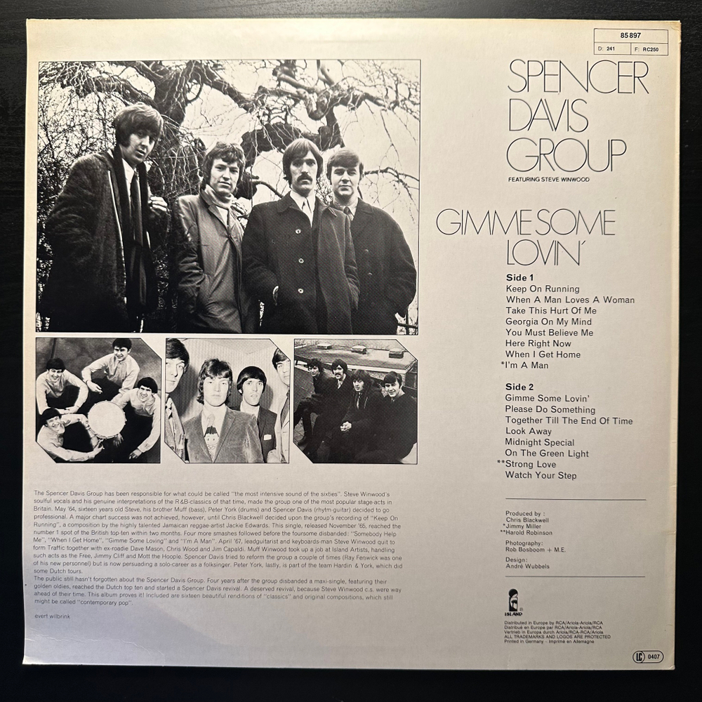 The Spencer Davis Group - Gimme Some Lovin (Германия 1987г.)