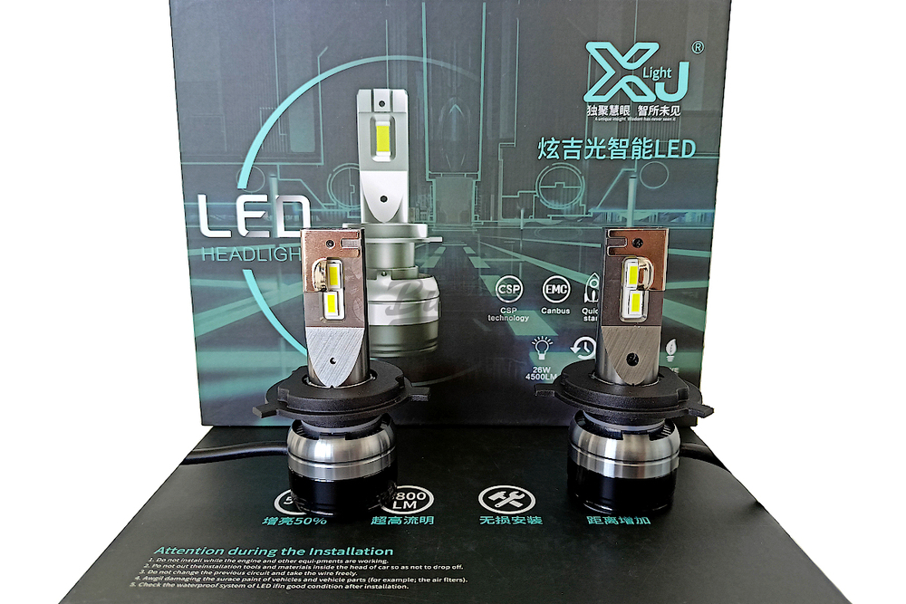 Светодиодные автомобильные LED лампы XJ Light H4 6500K 12V