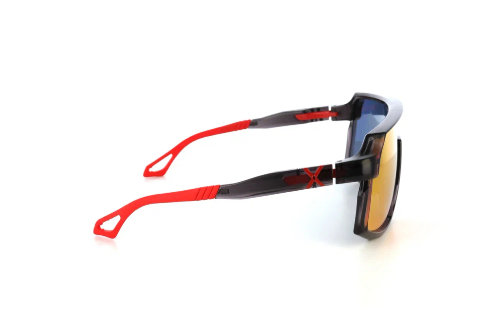 Спортивные очки с диоптриями HILX Inferno Shiny Crystal Dark Grey / Red Lens