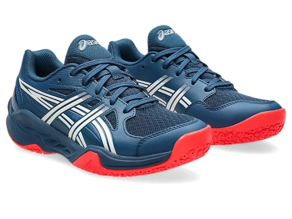 Детские теннисные кроссовки Asics Gel-Powerbreak GS - mako blue/white