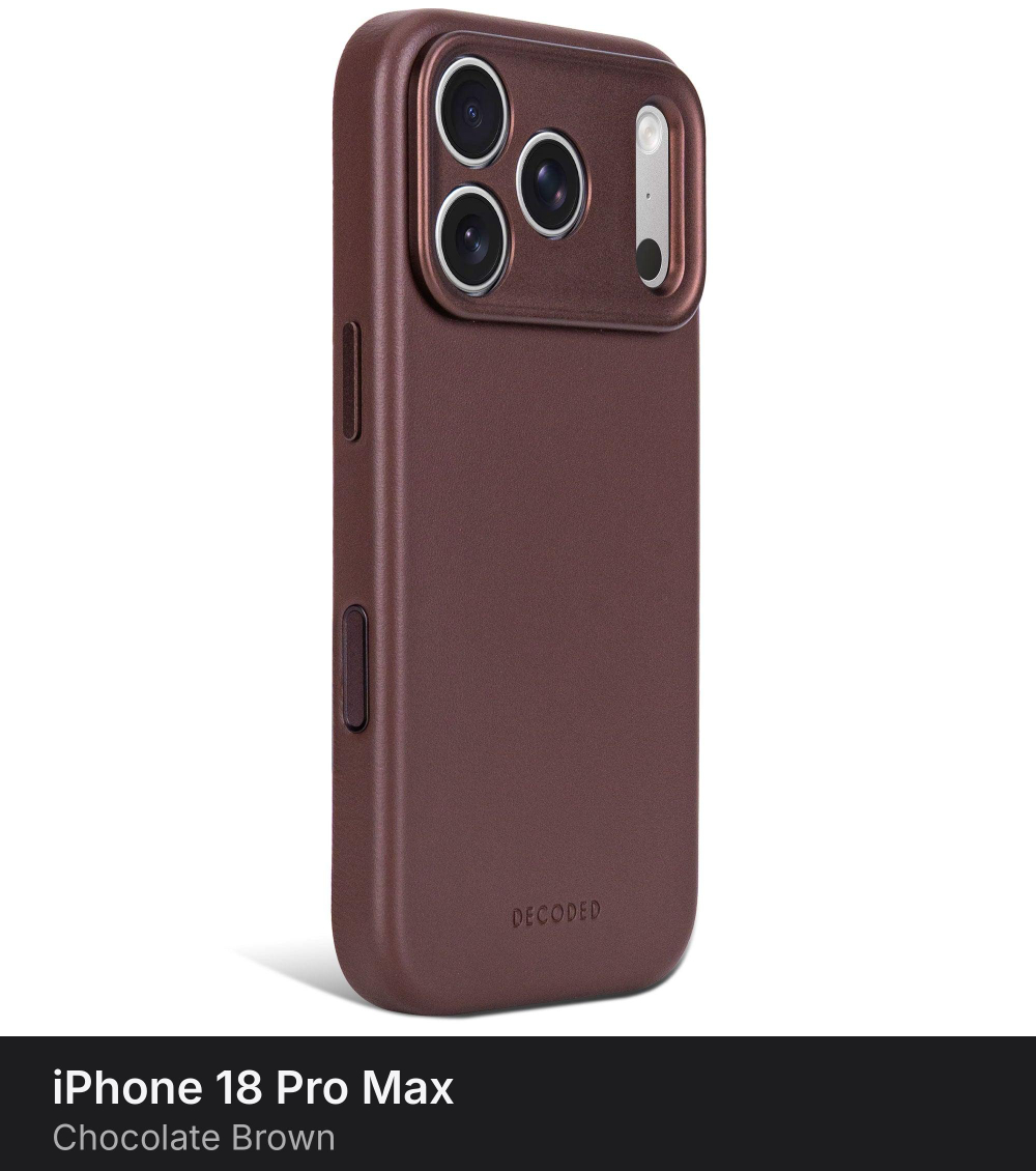 Чехол Decoded Leather Case для iPhone 18 Pro Max / 17 Pro Max Chocolate Brown