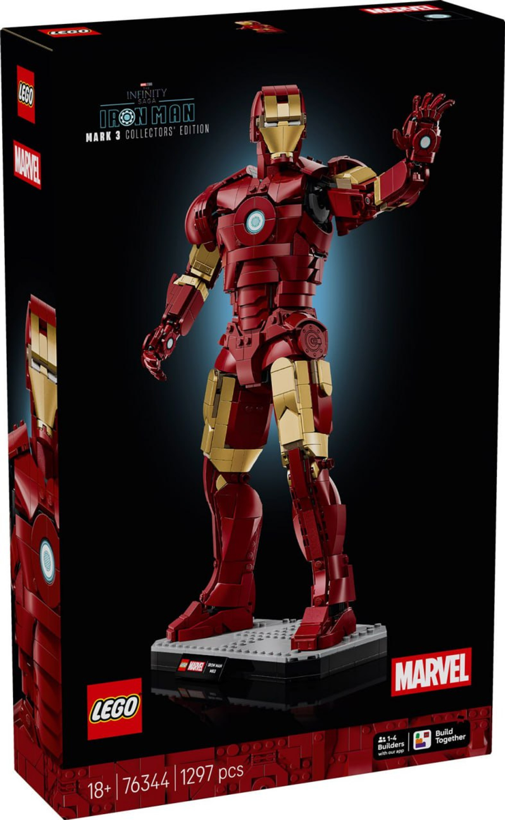 Конструктор Лего Марвел Железный Человек Mark 3 76344 | LEGO Marvel Iron Man MK3 коллекционная модель 1297 деталей 18+