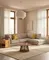 Угловой пятиместный диван Gala с правым шезлонгом из бежевого микробукле, 300 x 225 см