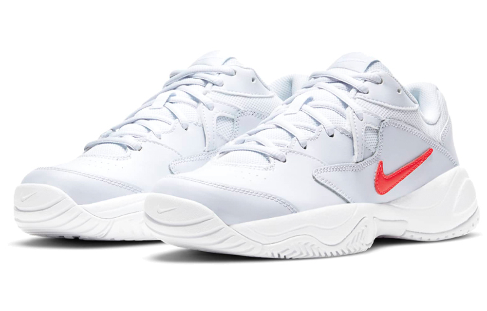 Nike Court Lite 2 Football Grey Bright Crimson Women"s