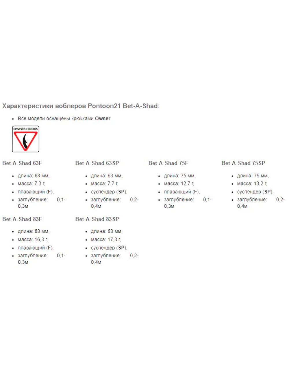 Воблер Pontoon21, Bet-A-Shad 63F-SR, 63мм, 7.3 гр., 0.1-0.3 м.