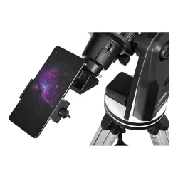 Телескоп Sky-Watcher K100 mini Virtuoso GTi, настольный - смартфон, закрепленный на окулярном узле