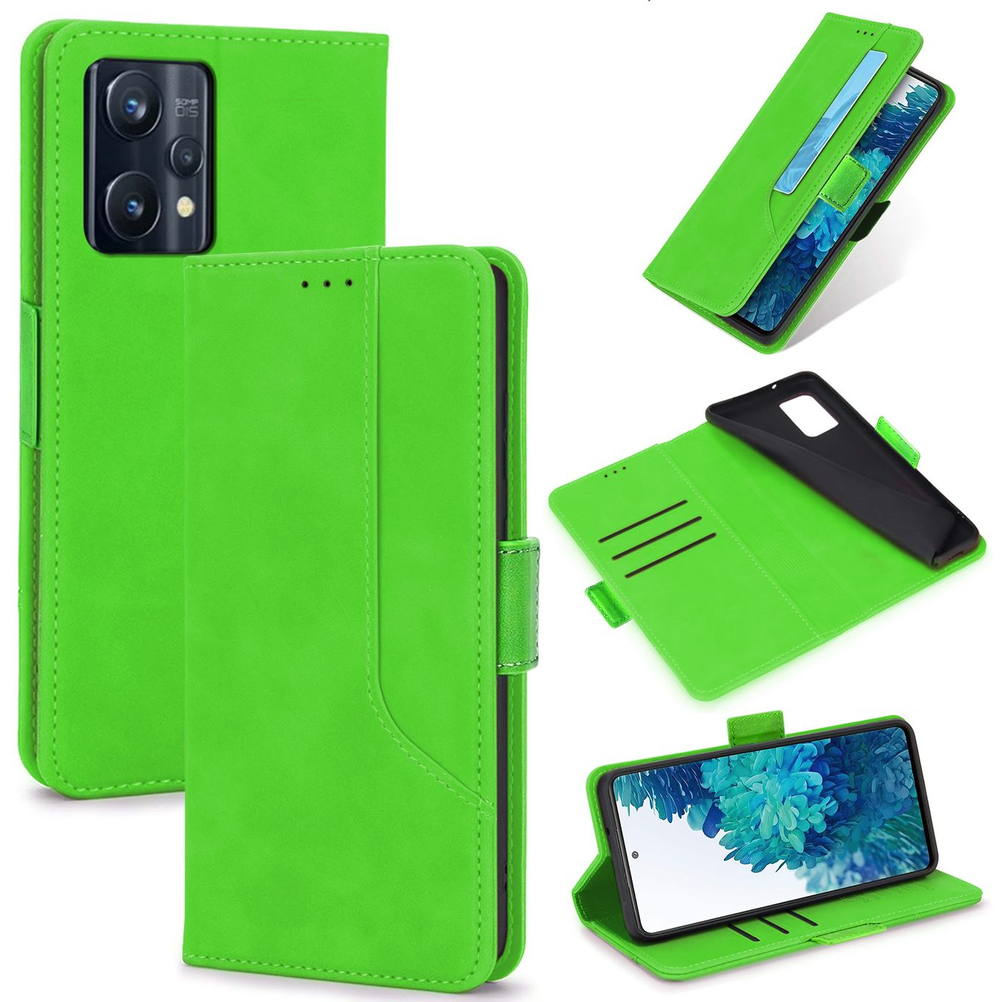 Стильный чехол-книжка из кожи для REALME 9 PRO+ и 9 4G (3521) с отделом для наличных, 3 слотами для карт и подставкой