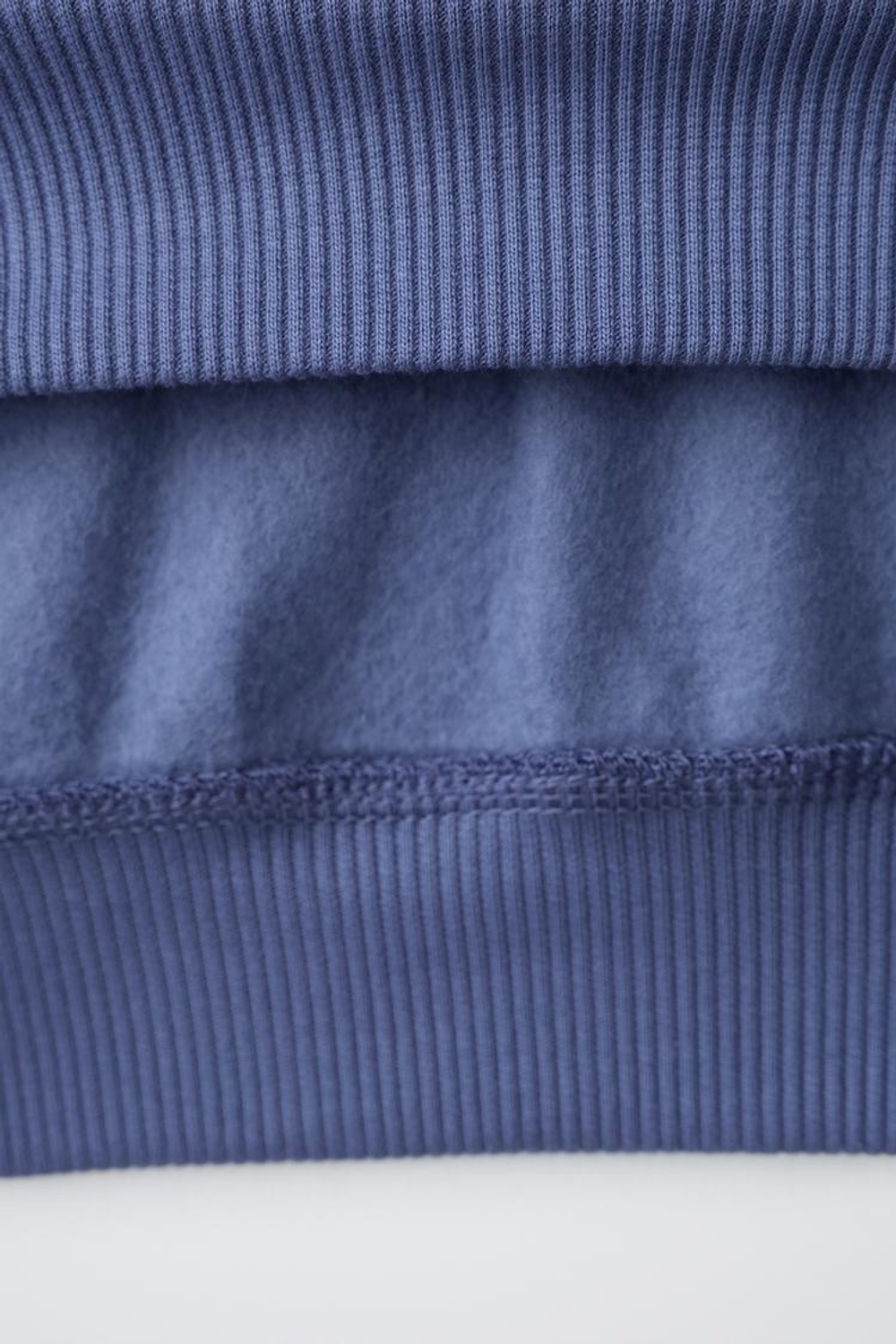 ZARA ТОЛСТОВКА С ВОРОТНИКОМ ПОЛО, СИНИЙ
