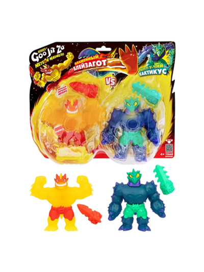 Игровой набор Гуджитсу Пламенный Блейзагот против Кактикуса 67959 GooJitZu Flaming Blazeagoth vs Cactus тянущиеся 4+