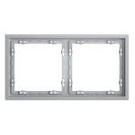 Рамка пластиковая на 2 поста, (серый) Voltum S70 VLS100216