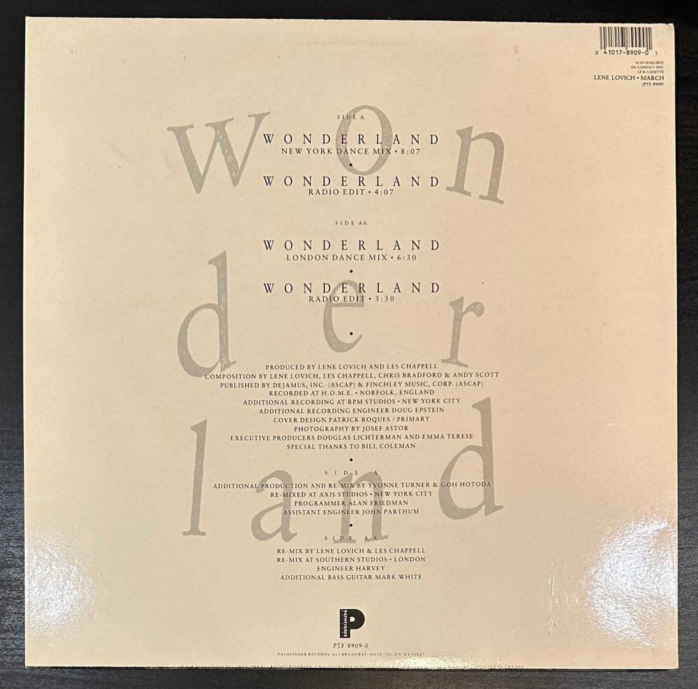 Lene Lovich - Wonderland (Канада 1989г.) EP