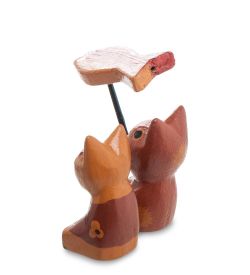 28-032 Статуэтка mini КОТ и КОШКА под зонтиком, набор 2 шт, в асс.
