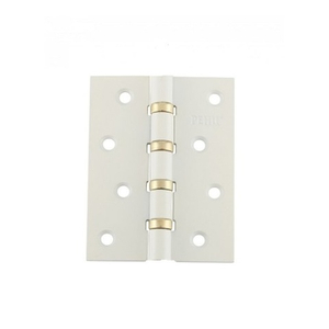Петля дверная RENZ 4BB 100x75x2,5мм W/PB (белый/латунь блестящий) (1 шт)