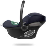 Коляска 3 в 1 Cybex Priam IV Chrome Brown complete и автокресло Aton S2 i-Size Ocean Blue Leaf Green