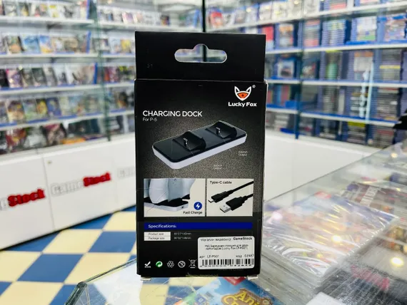 PS5 Зарядная станция для двух геймпадов (Lucky Fox LF-P501)