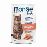 Влажный корм Monge Cat Fresh для стерилизованных кошек с лососем паучи 85 г