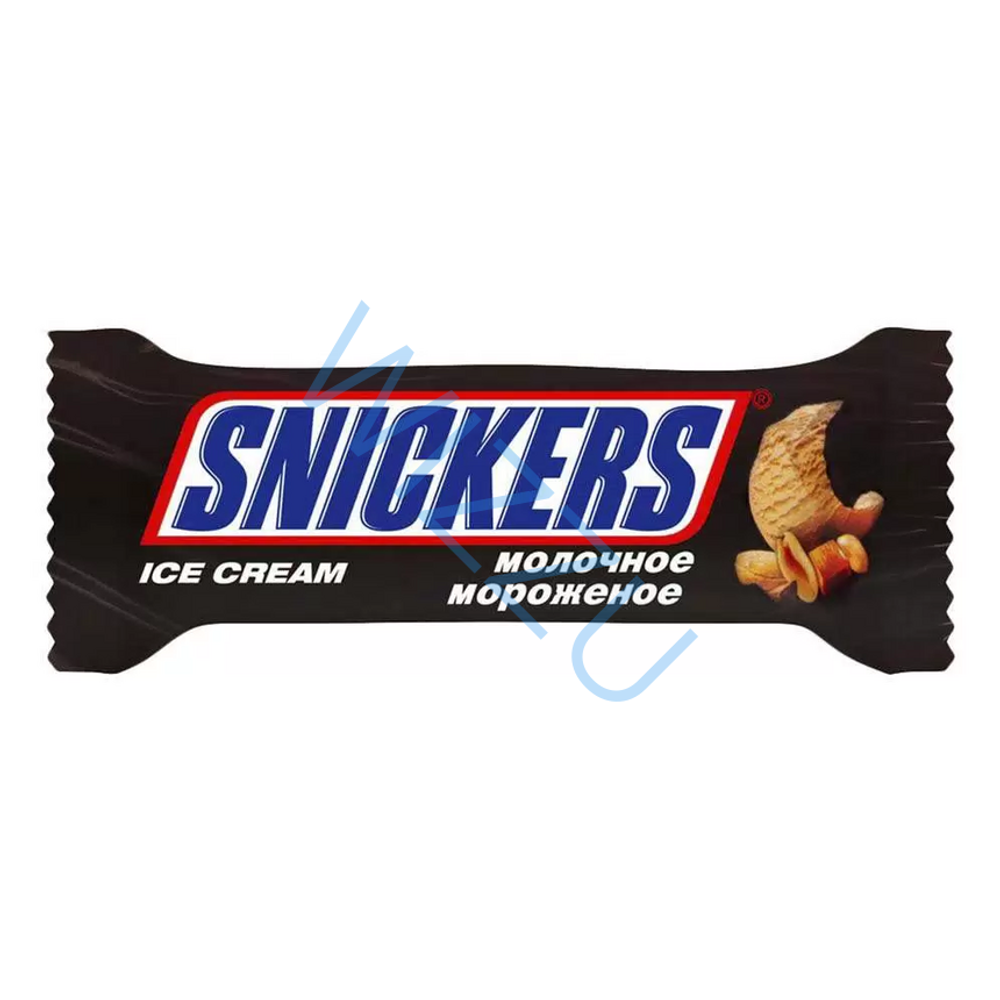 Мороженное молочное Snickers Сникерс с карамелью и арахисом 45,6 г