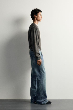 ZARA ДЖИНСЫ FLARE FIT, ВЫЦВЕТШИЙ СИНИЙ