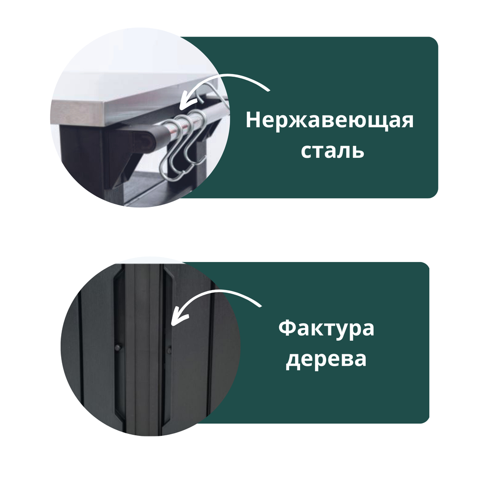 Столик для барбекю Keter Unity graphite