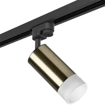 Трековый светильник однофазный 1*GU10 R1T43131 чёрный/бронза Barra Rullo Lightstar