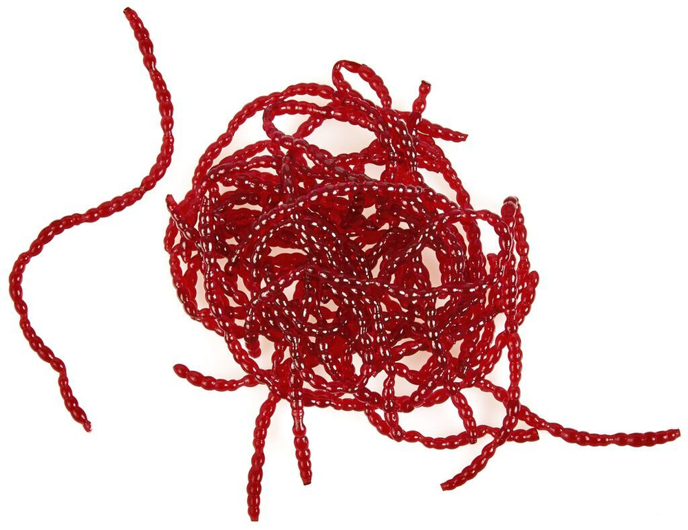 Насадки искусственные съедобные LJ Pro Series EXTRA BLOOD WORM мотыль 200шт.