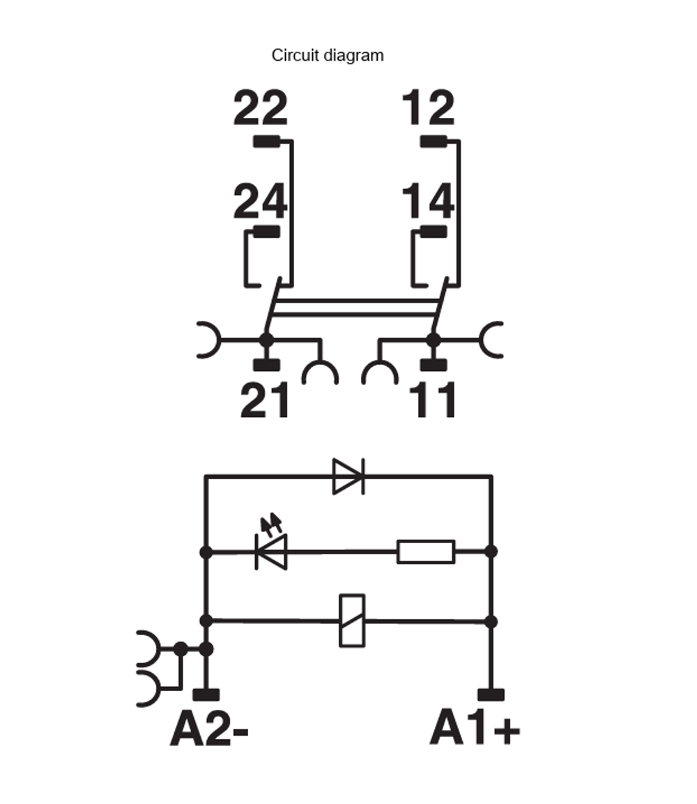 RIF-1-RPT-LDP-24DC/2X21/FG Релейный модуль  - Phoenix Contact - 2908215