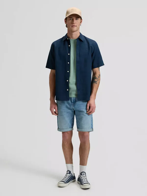 Рубашка мужская LEE SS LEE SHIRT RIVET NAVY