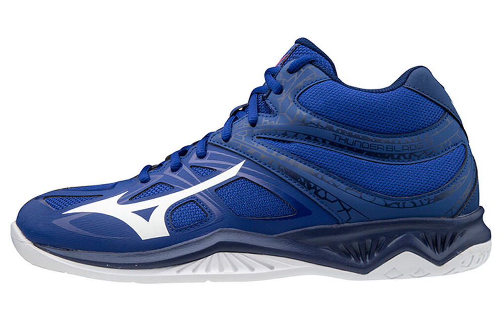 Mizuno Volleyball Shoes Men"s Mid top Blue