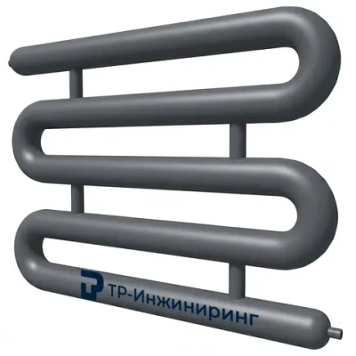 Регистр отопления РЗЭ-5x133x4,0-1000 пятирядный змеевиковый с эллиптическими заглушками