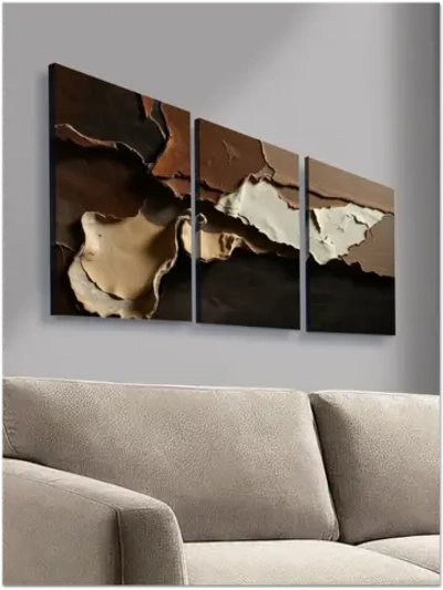 Картина Кожаная мозаика модульная 50x70см 3шт.