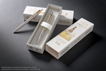 Подарочный набор:Шариковая ручка Parker Jotter Russia SE, цвет: St. Steel GT и Ежедневник недатир. триколор