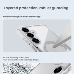 Чехол усиленный от Nillkin с поддержкой зарядки MagSafe для Samsung Galaxy S25+ Плюс, серия Nature TPU Pro Magnetic
