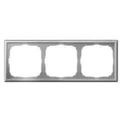 Рамка пластиковая на 3 поста универсальная Systeme Electric ArtGallery Алюминий GAL000303