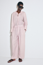 РУБАШКА ИЗ 100% ЛЬНА — ZW COLLECTION — ZARA