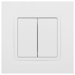 Переключатель ЭРА Elegance 14-1106-01 двойной 10АХ-250В IP20 белый | Эра Elegance
