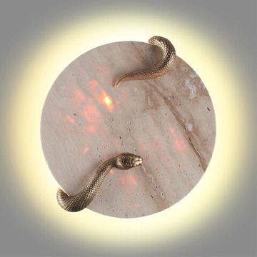 Бра 15W 3000K 7033/10WL бежевый/латунь L-vision Snake Odeon Light