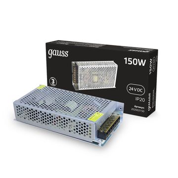 Блок питания 150W 24V IP20 1/50 202002150 Gauss
