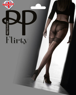 Колготки с имитацией чулок Flirty (Размер: S-M-L) (Цвет: черный)